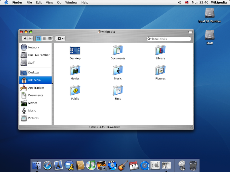 Mac os 10.3 panther free download windows 7